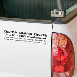Custom Personalised Bumper Sticker - 11" x 3"