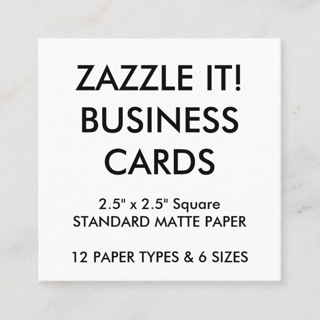 Custom Personalised Business Cards Blank Template (Front)