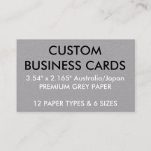 Custom Personalised Business Cards Blank Template