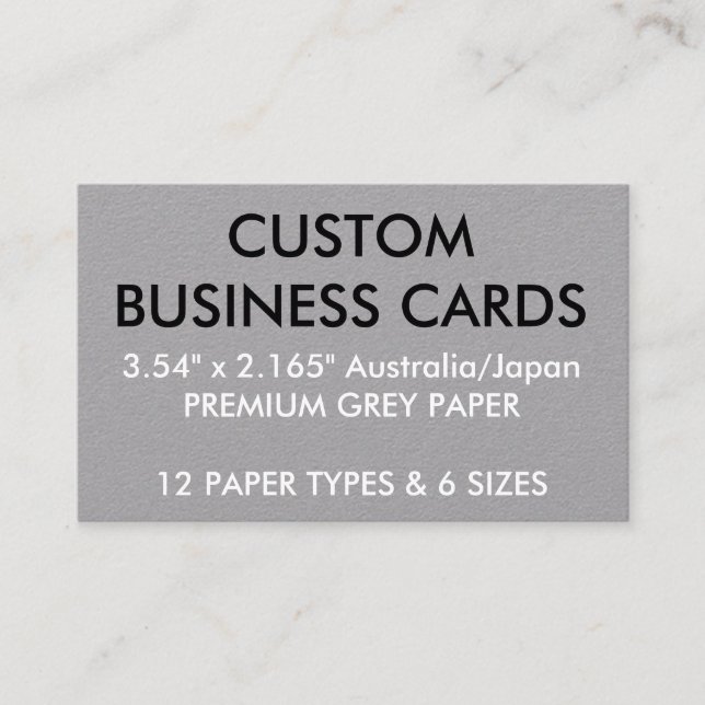 Custom Personalised Business Cards Blank Template (Front)