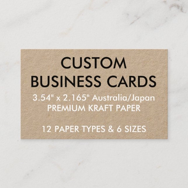 Custom Personalised Business Cards Blank Template (Front)