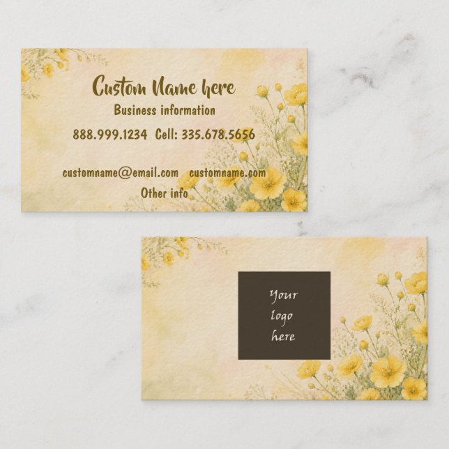 Custom Personalised Business Logo or QR Code Card (Front/Back)