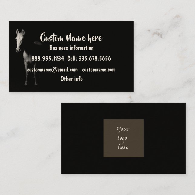Custom Personalised Business with Your Logo Card (Front/Back)