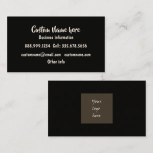 Custom Personalised Business with Your Logo Card