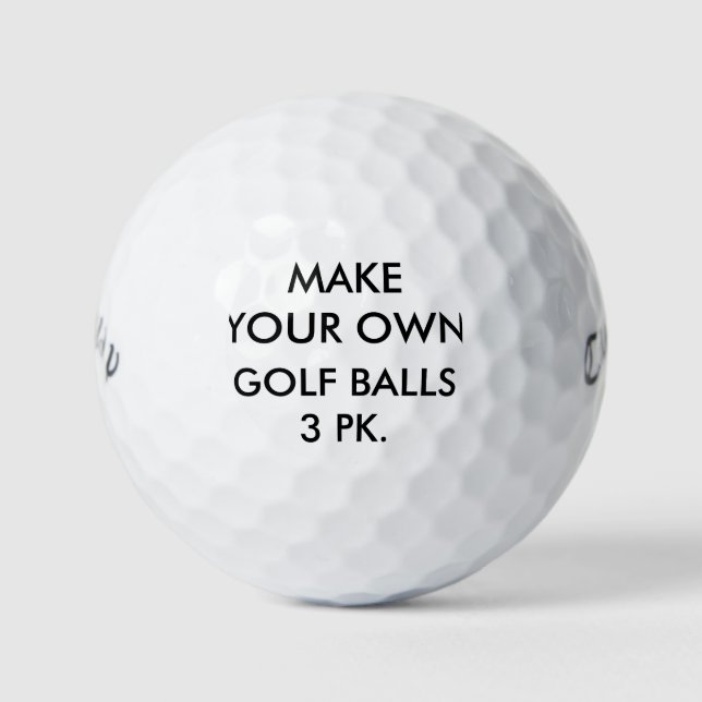 Custom Personalised Callaway Warbird Golf Balls (Front)