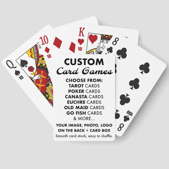 Custom Personalised CANASTA Playing Cards Pack (Back)