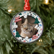 Custom Personalised Cat Pet Photo Christmas