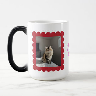 Custom Personalised Cat Photo - 2 Photo Magic Mug
