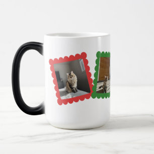 Custom Personalised Cat Photo - 2 Photo  Magic Mug