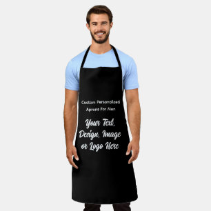 Custom Personalised Chef Grill BBQ Aprons For Men