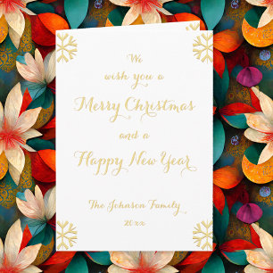Custom Personalised Christmas New Years Holiday Card