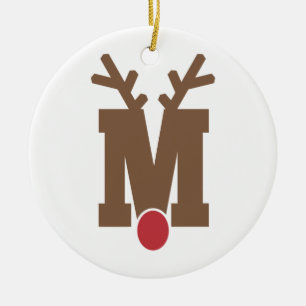 Custom Personalised Christmas Ornament Letter "M"