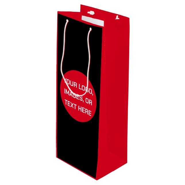 Custom Personalised Christmas Wine Gift Bag Create (Front Angled)