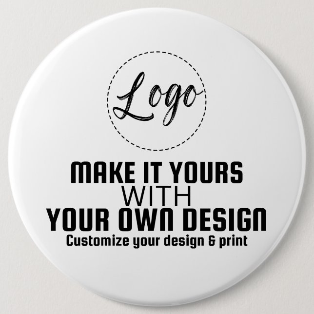 Custom Personalised Circle Button Template (Front)