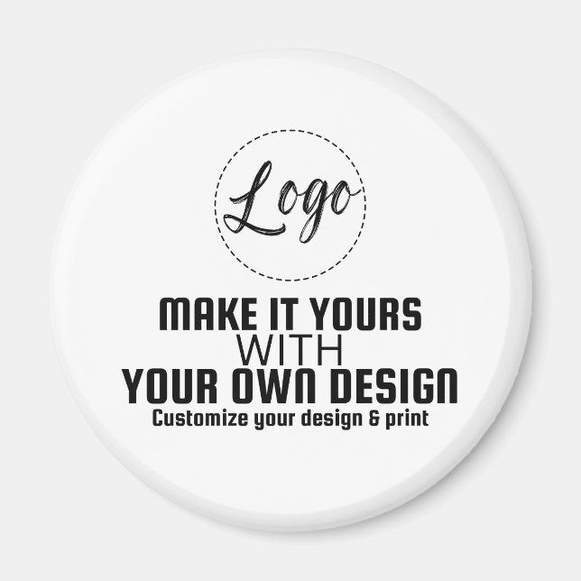 Custom Personalised Circle Magnet Blank Template (Front)