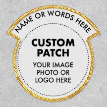 Custom Personalised CIRCLE PATCH with NAME ROCKER