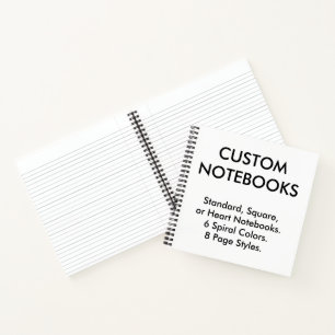 Custom Personalised College Ruled Square Notebook