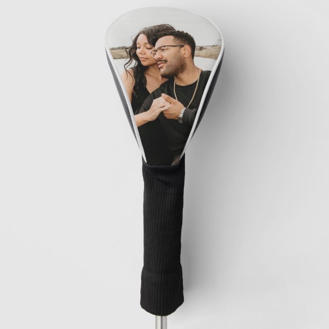 Custom Personalised Couple Photo Keepsake Golf Head Cover (Front)