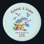 Custom Personalised Cruise Ship Cabin Stateroom Magnet<br><div class="desc">Personalised cruise ship stateroom door magnet can be customised to suit your needs. You can change the Cruisin' Through Life Together text to your own text,  or just change the date,  whichever you need.</div>