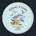 Custom Personalised Cruise Ship Cabin Stateroom Magnet<br><div class="desc">Personalised cruise ship stateroom door magnet can be customised to suit your needs. You can change the Cruisin' Through Life Together text to your own text,  or just change the date,  whichever you need.</div>