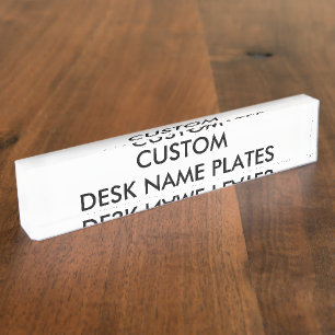 Custom Personalised Desk Name Plate Blank Template