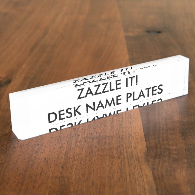 Custom Personalised Desk Name Plate Blank Template (Side)