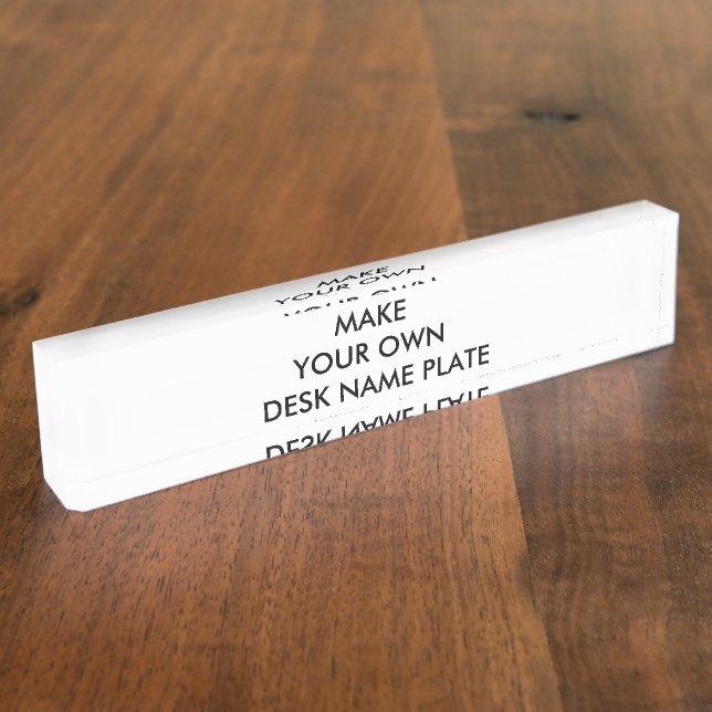 Custom Personalised Desk Name Plate Block (Side)