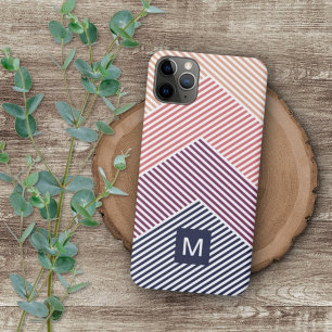 Custom Personalised Diagonal Stripe Art Pattern iPhone 11 Pro Max Case
