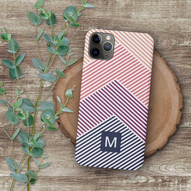 Custom Personalised Diagonal Stripe Art Pattern Case-Mate iPhone Case (Creator Uploaded)