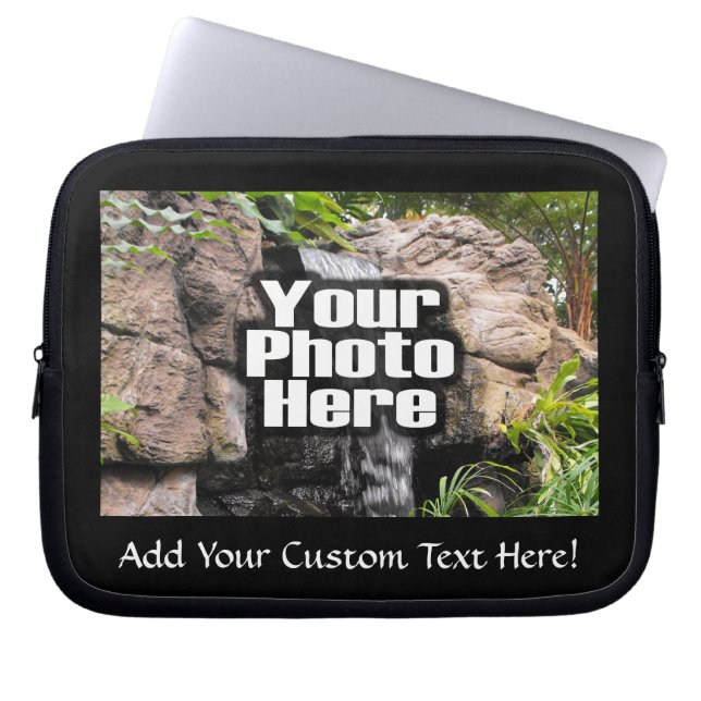 Custom Personalised Digital Photo Add Your Picture Laptop Sleeve (Front)