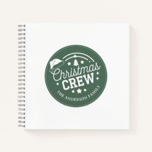 Custom personalised diy Christmas Crew sticker Notebook