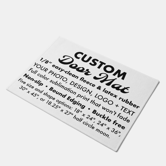 Custom Personalised Easy Clean Doormat 18" x 24" (Angled)