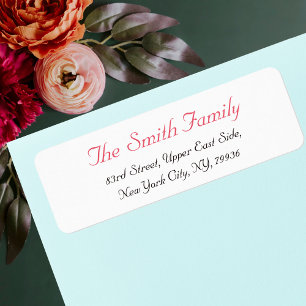Custom Personalised Elegant Modern Return Address Label