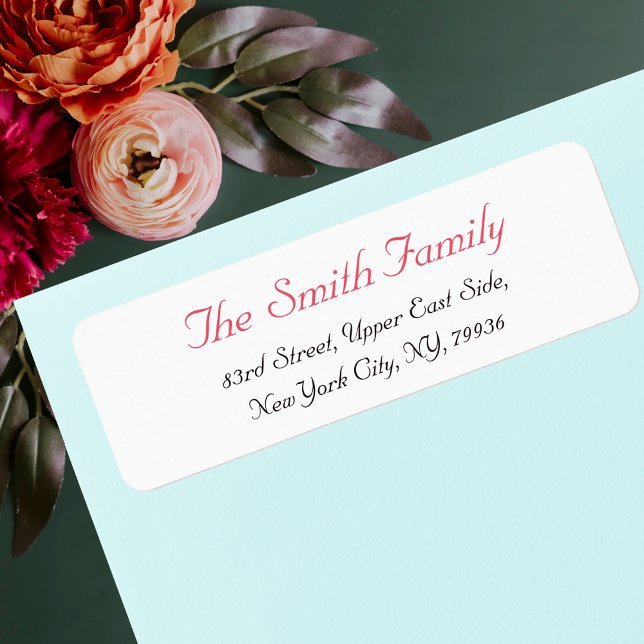 Custom Personalised Elegant Modern Return Address Label (Custom Personalized Elegant Modern Return Address Label)