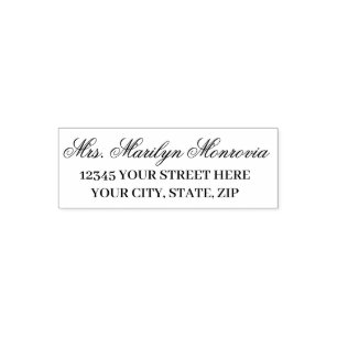 Custom Personalised Elegant Name Return Address Self-inking Stamp