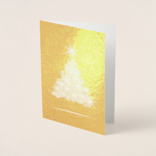 Custom Personalised Elegant Sparkling Tree Foil Card