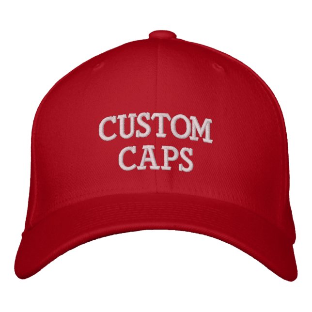 Custom Personalised Embroidered Baseball Cap Blank (Front)