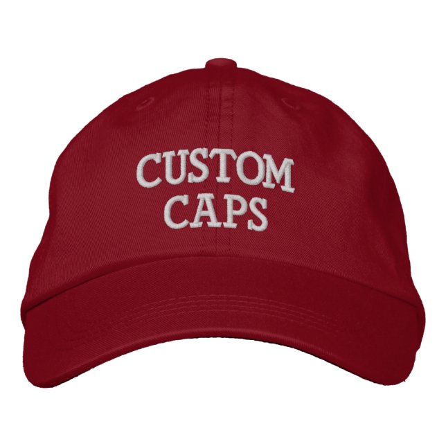 Custom Personalised Embroidered Baseball Cap Blank (Front)