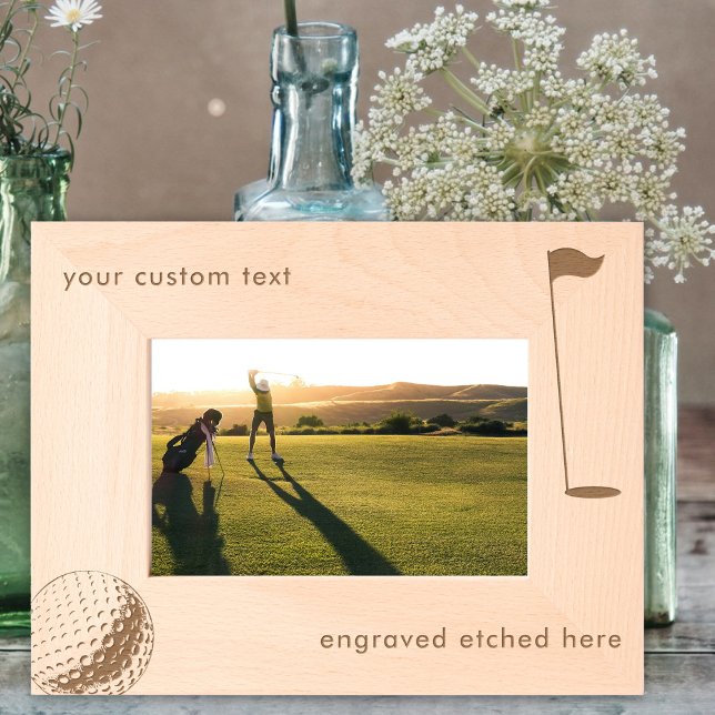 Custom Personalised Engraved Picture Frame Golf (Custom Personalized Engraved Picture Frame Golf)