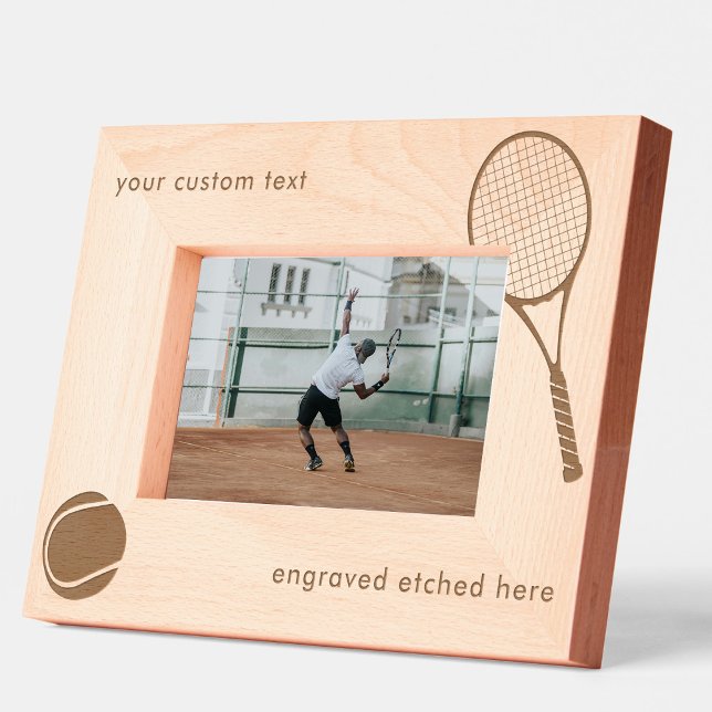 Custom Personalised Engraved Picture Frame Tennis (Custom Personalized Engraved Picture Frame Tennis)