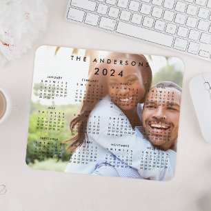 Custom Personalised Family Photo 2022 Calendar Mouse Pad
