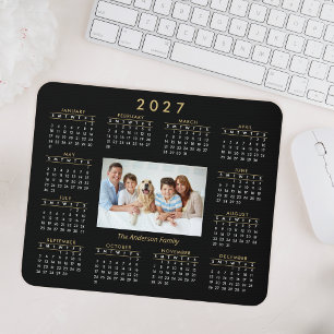 Custom Personalised Family Photo 2023 Calendar Mouse Pad