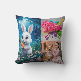 custom personalised family photo, boho pillows