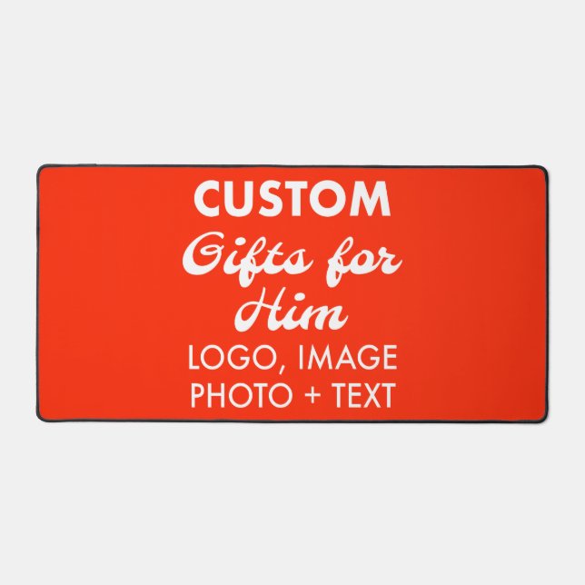 Custom Personalised Ferrari Red Desk Mat (Front)