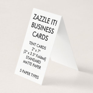 Custom Personalised Folded Tent Business Cards
