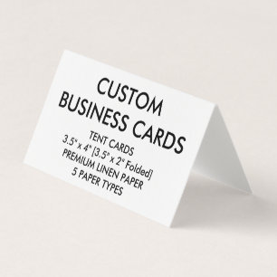 Custom Personalised Folded Tent Business Cards