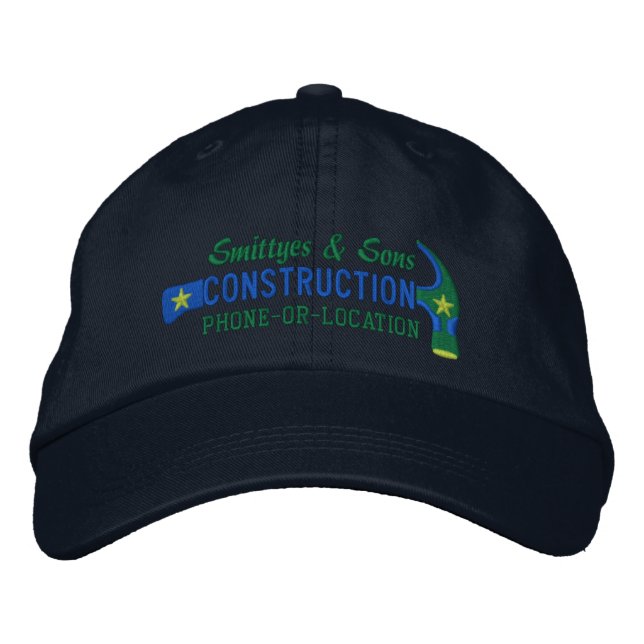 Custom Personalised for Your Construction Business Embroidered Hat (Front)