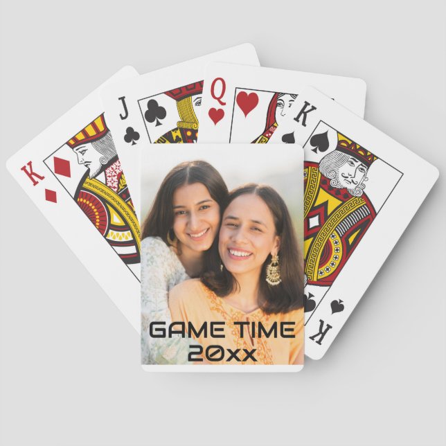 Custom personalised full photo playing cards (Back)