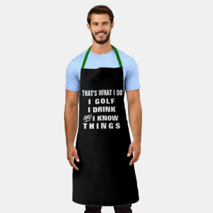 Custom Personalised Funny Mens Golfer Chef Bakers Apron