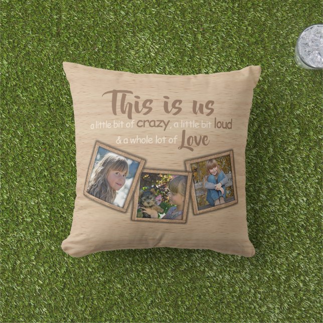 Custom Personalised Funny This Is Us Family Quote Cushion (Grass)